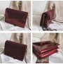 Patent leather cross-body PU leather shoulder bag