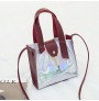 Laser fringe casual messenger bag