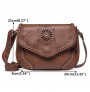 Hollowed-out antique messenger bag