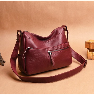 PU leather casual messenger bag