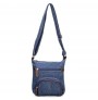 Classic blue denim cross-body bag