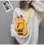 Hip hop cartoon shaped canvas shoulder bag