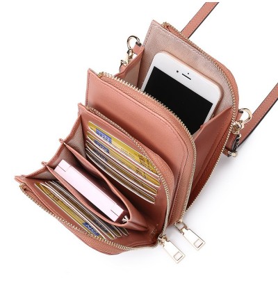 Mini phone bag with multiple slots and slung body