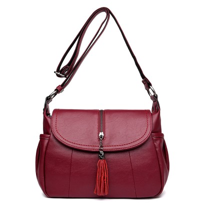 Elegant soft leather cross-body bag