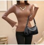 Double layer imitation leather multi-functional shoulder bag