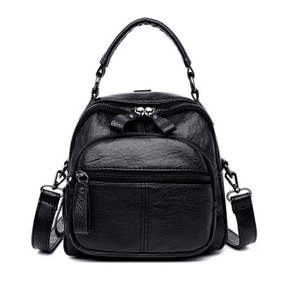 PU leather solid multi-functional shoulder bag