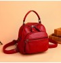 PU leather solid multi-functional shoulder bag