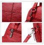 Artificial leather solid leisure backpack, shoulder bag, travel bag