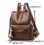 PU soft leather multi-functional travel shopping backpack