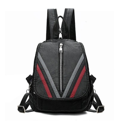 PU leather large capacity backpack