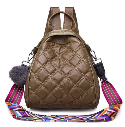 Quilted PU leather bag in diamond shape