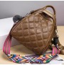 Quilted PU leather bag in diamond shape