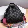 Quilted PU leather bag in diamond shape