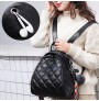 Quilted PU leather bag in diamond shape