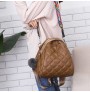 Quilted PU leather bag in diamond shape