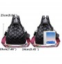 Quilted PU leather bag in diamond shape