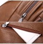 PU leather multi-pocket backpack