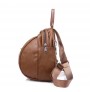 PU leather multi-pocket backpack