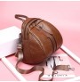 PU leather multi-pocket backpack