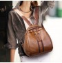 PU leather multi-pocket backpack