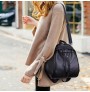 PU leather multi-pocket backpack