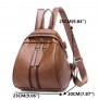 PU leather multi-pocket backpack