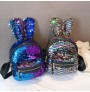 Rabbit ears sequined color shoulder bag