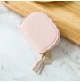 9-slot solid coin purse in polyurethane leather