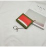 Coin purse with sewn color zipper key chain