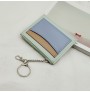 Coin purse with sewn color zipper key chain