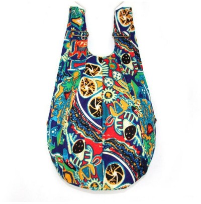 Ethnic canvas stitching bag